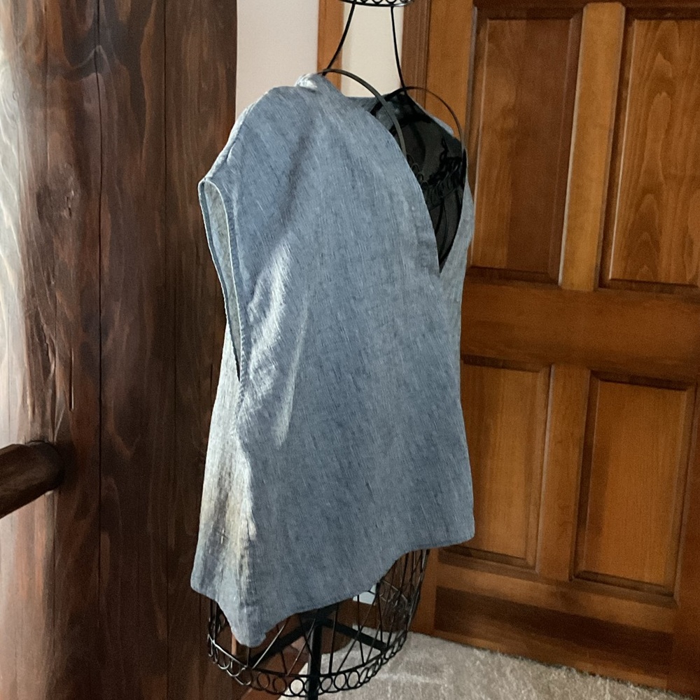 Massimo dutti grey linen blend top M/L - Picture 6 of 8